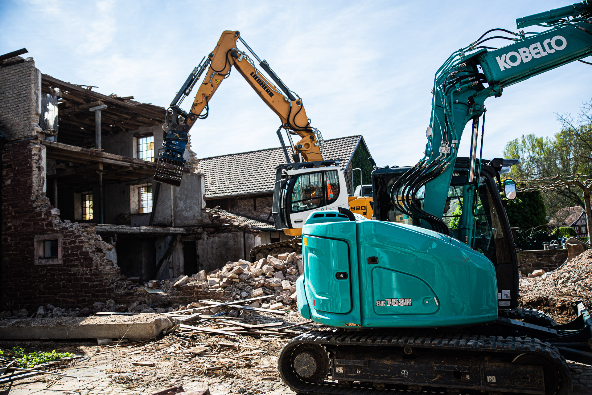Machine de chantier dans le Bas-Rhin
